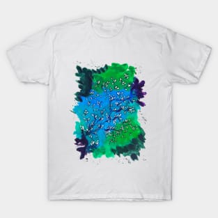 Green Plants Abstract T-Shirt